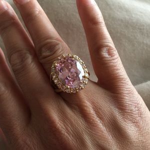 ⚡️Flash Sale⚡️Simulated Kunzite Gold Vermeil Ring